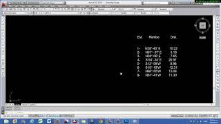 Crear plano catastral mediante Rumbos AutoCad [upl. by Lledroc]