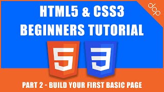 HTML5 amp CSS3  Beginners Tutorial  Part 2   Build Basic Web Page [upl. by Enomes]