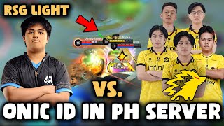 RSG LIGHT MEETS 5 MAN ONIC ID IN PH SERVER😮 [upl. by Ahseki]