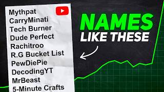 How to Pick BEST Name for YouTube Channel  6 WAYS 😎 [upl. by Glorianna894]