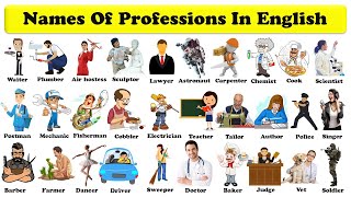 96 names of professions in english with Pdf  List of Jobs and Occupations  Community Helpers [upl. by Quickman]