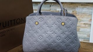 Unboxing Louis Vuitton Montaigne bb Empreinte [upl. by Allecsirp]