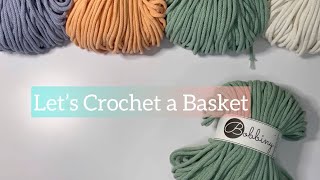 Crochet tutorial bunny basket with wooden base easy crochet [upl. by Dianuj910]