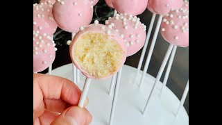 How to Make Cake Pops  DIY Starbucks Birthday Cake Pops  Homemade cake pops  Starbucks COPYCAT [upl. by Wattenberg971]