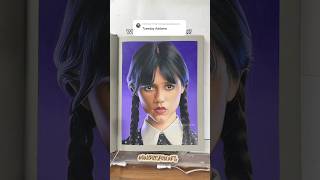 ASMR Drawing Wednesday Addams sketchbook asmrart [upl. by Esiralc]