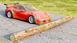 Mobil vs Fallen Tree 16  BeamNG Drive [upl. by Jeremy]