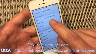 iPhone 5 No Cellular Data 4G LTE on MetroPCS Change APN Settings [upl. by Enirahtac]