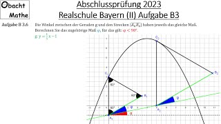 Abschlussprüfung Mathe 2023  Realschule Bayern Gruppe 23  Aufgabe B3 vorgerechnet  ObachtMathe [upl. by Eekorehc833]