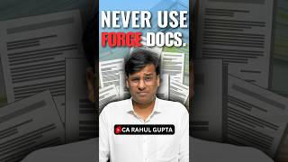 Never Use Forge Documents gstwithcarahulgupta carahulgupta [upl. by Nylkoorb]