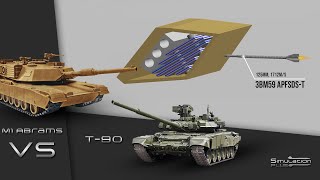 T90 Vs M1 Abrams  Armour Piercing Simulation [upl. by Donegan]