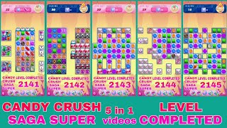 CANDY CRUSH SAGA  SUPER LEVEL 5 in 1 videos  Game Play  special level completely [upl. by Gadmon]