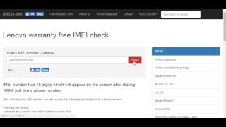 Lenovo phones warranty checker by IMEI [upl. by Ahseila]