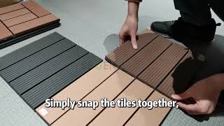 Easy DIY Composite Decking Tiles Installation  Transform Your Outdoor Space [upl. by Allemat730]