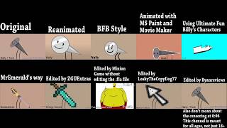 BFDI Recommended Character Audition Tenparison [upl. by Emmerie]