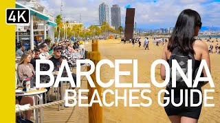 Barcelona Beach Whats it really like Narrated Walk Barceloneta Spain [upl. by Pulcheria]