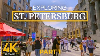 Exploring Saint Petersburg  4K Virtual Walking Tour through Russias Cultural Center  Part 1 [upl. by Laeynad]