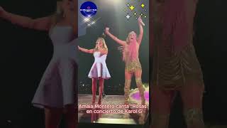 Amaia Montero y Karol G Cantan  Rosas en el Estadio del Real Madrid [upl. by Earle627]