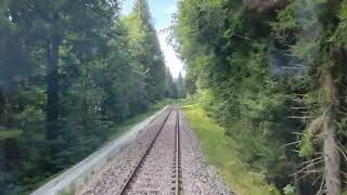 Führerstandmitfahrt Zwiesel  Eisenstein Stacja niemiecko  czeska Train Zug Bayerische Wald [upl. by Dumas]