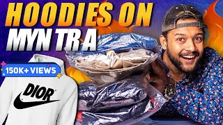 BEST HOODIES UNDER 1000 Winter wear FOR MEN on MYNTRA 🔥 Hoodie Haul Review 2023  Kook and Keech [upl. by Saidel]