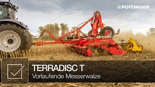 Gezogene Kurzscheibenegge TERRADISC mit Messerwalze  PÖTTINGER [upl. by Afinom]