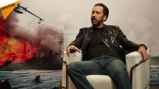 Nicolas Cage Interview for USS Indianapolis in Moscow 2016 [upl. by Halsy]