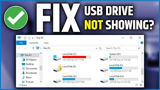 4 Ways to Fix USB Drive Not Showing Up in Windows Computers  USB Disk not Showing Up Solution [upl. by Runkle]