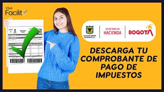 Descargar comprobante de pago de impuestos Bogotá 2022 [upl. by Yeliak677]