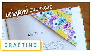 Origami Buchecke  Lesezeichen basteln  Anleitung [upl. by Hach518]