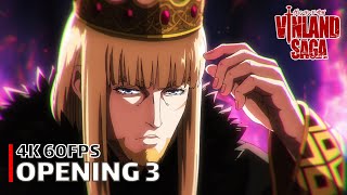 Vinland Saga  Opening 3 【River】 4K 60FPS Creditless  CC [upl. by Asinla96]