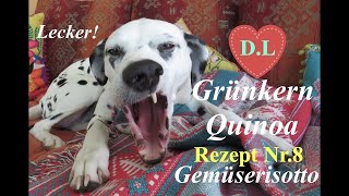 Kochen für den HundHundefutter selber machenGrünkernQuinoa GemüserisottoRezept Nr8 [upl. by Yetnom]