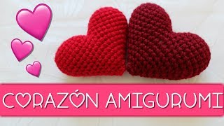 APRENDE A TEJER ¿Cómo tejer un corazón  FÁCIL  Amigurumi  Andrea Silva [upl. by Orfurd]