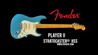 FENDER Player II Stratocaster® HSS  Aquatone Blue  Tone Master Pro [upl. by Supple]