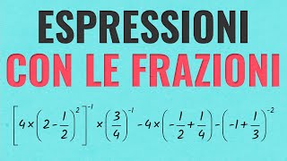 ESPRESSIONI con FRAZIONI con Esercizi Svolti [upl. by Naro]