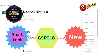 2024 Networking 101  GSP016  qwiklabs  Shorttrick  Arcade2024 [upl. by Navy]