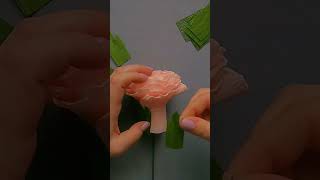 Easy English Rose Crepe Paper Flower crepepapercrafts crepepaperflower floresdepapel papercrafts [upl. by Gillmore325]