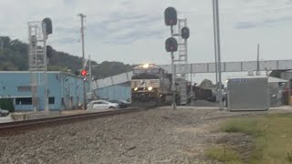 NS 38G passing colfax with NS 9955 trailing passing Springdale PA [upl. by Fabrienne]