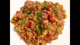 КАК ПРИГОТОВИТЬ ВКУСНО ГРЕЧКУ С ТУШЕНКОЙ  Вкусная ГРЕЧКА С ТУШЕНКОЙ [upl. by Nosaes]