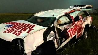 Weather channel storm chaser direct hit from tornado caught on cam [upl. by Lokin]