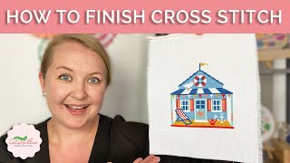 How to Finish Cross Stitch  the Flat Finish Method Tutorial  Caterpillar Cross Stitch [upl. by Jojo]