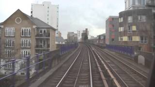 Front view LONDON DLR from Canary Wharf to Tower Gateway 20121223 [upl. by Cavuoto]