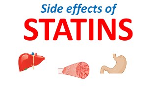 Side effects of statins  Myopathy amp liver enzymes  Atorvastatin simvastatin rosuvastatin [upl. by Atikin]