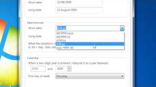 How to change the Date Format in Windows 7 [upl. by Hiasi152]