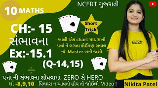 Std10 Maths  સંભાવના । CH15Probability EX151Q1415NCERT solution by Nikita mam [upl. by Gosselin940]