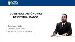 UTPL GOBIERNOS AUTÓNOMOS DESCENTRALIZADOS CC JURÍDICASDESCENT Y GOB AUTÓNOMOS [upl. by Erdnua]