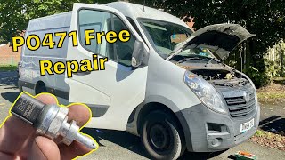 Vauxhall Movano Exhaust Pressure Fault P0471 Repair Renault Master Common DPF Fault FREE REPAIR [upl. by Lika88]