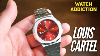 Louis Cartel Cherry Red Dial Watch Review  Genta Design Alternative [upl. by Etta]