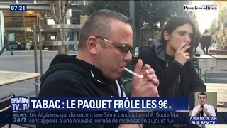 50 à 60 centimes le prix des cigarettes grimpe à nouveau et frôle les 9€ [upl. by Heid]