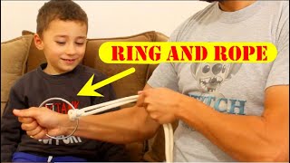 magic trick revealed   ring and rope  Amazing and easy [upl. by Ameyn530]