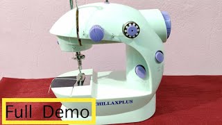 Tutorial How to Operate Mini Sewing Machine  Chillaxplus sewing machine Full Demo in Hindi [upl. by Ecinahs]