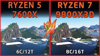 AMD Ryzen 5 7600X vs AMD Ryzen 7 9800X3D [upl. by Cirenoj]